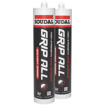 Soudal Grip All Solvent Based Grab Adhesive 2 x 290ml TWIN PACK