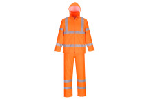 Portwest Hi-Vis Packaway Rainsuit Orange H448 M