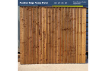 Feather Edge Fence Panel Brown Framed 6ft x 3ft