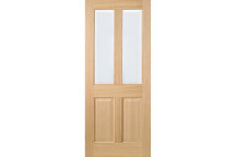 Oak Richmond Internal Door with Clear Bevelled Glass 78x30