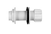 Overflow Straight Tank Connector White VP49