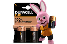 Duracell Plus C Alkaline Batteries (Pack 2)
