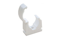 Hinged Pipe Clips 22mm White (Pack 50)  S226