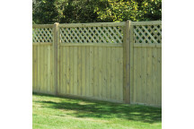 Tongue & Groove Lattice Top Fence Panel  150cm x 180cm (Catalogue Product)