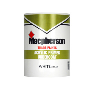 Macpherson Trade Acrylic Primer Undercoat White 2.5Ltr