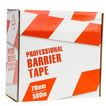 Barrier Warning Tape Red/White 70mm x 500m