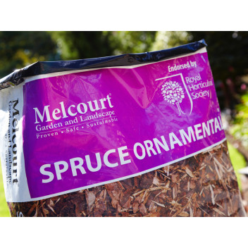 Melcourt Spruce Ornamental™ Bark Mulch 60Ltr Bag