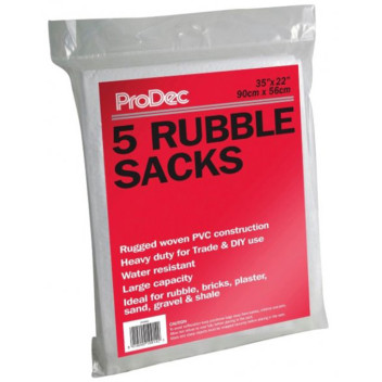 Woven Rubble Sacks 5 Pack 890mm x 560mm PWRS5