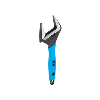 Ox Professional Adjustable Wrench Extra Wide Jaw 12\"