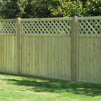 Tongue & Groove Lattice Top Fence Panel  120cm x 180cm (Catalogue Product)