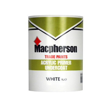 Macpherson Trade Acrylic Primer Undercoat White 1Ltr