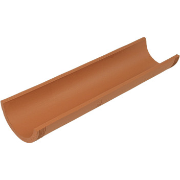 Hepworth Clay Plain Ended Channel Pipe 450mm Length 1m - CPP3/6