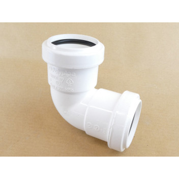 Waste Pipe Knuckle Bend 40mm 90Deg White WP16W