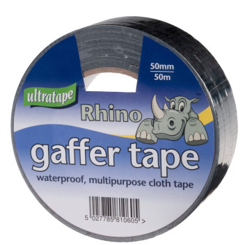 Rhino Gaffer Cloth Tape Black 50mm x 50mtr