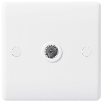 BG Co-Axial Socket Outlet Round Edge 860-01