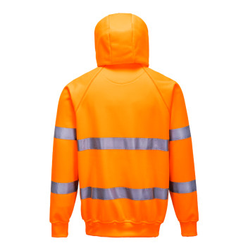Portwest Hi-Vis Hooded Sweatshirt Orange B304 XL