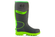 Buckler Wellington Boot BBZ8000 Grey/Hi Vis Green Size 11
