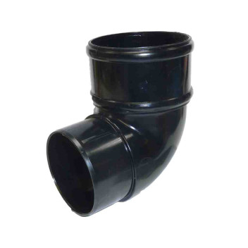 Round Downpipe 68mm Black Offset Bend RR132